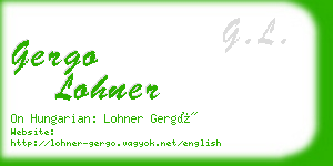 gergo lohner business card